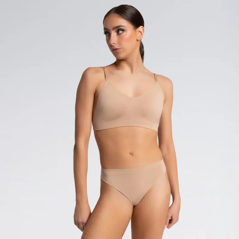 Seamless Clear Back Bra
